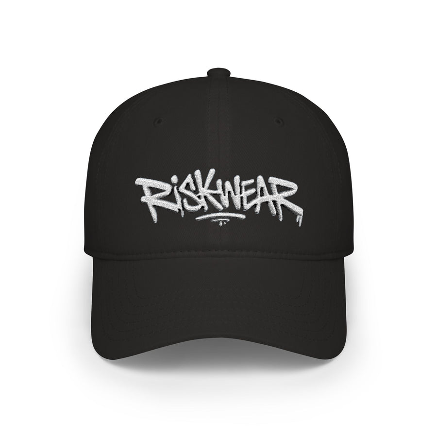 Graffiti 'Riskwear' Low Profile Baseball Cap — Streetwear Black Hat