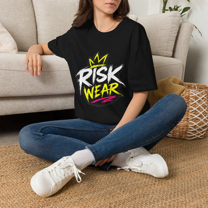 RiskWear T‑Shirt — Bold Graffiti Crown Streetwear Tee