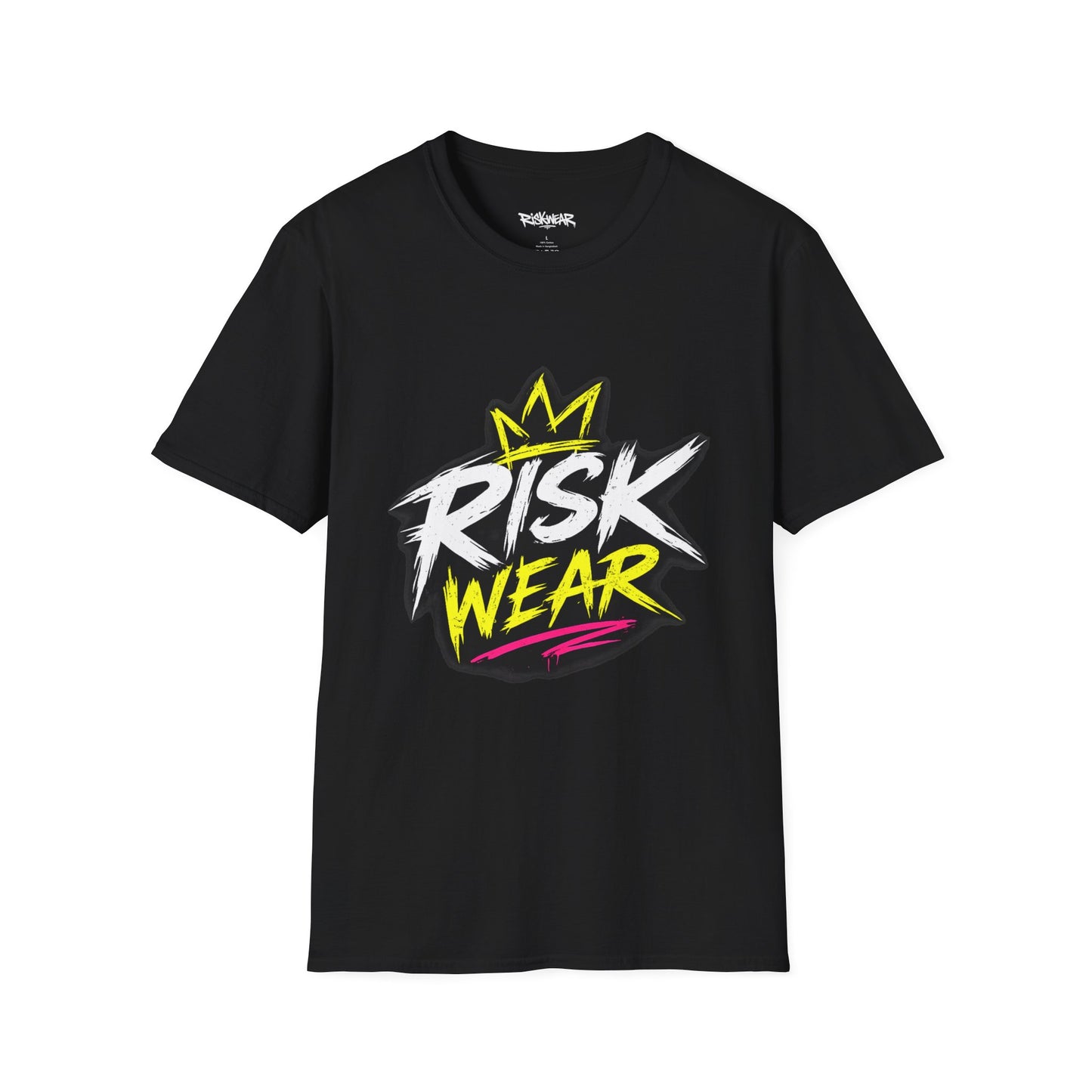 RiskWear T‑Shirt — Bold Graffiti Crown Streetwear Tee