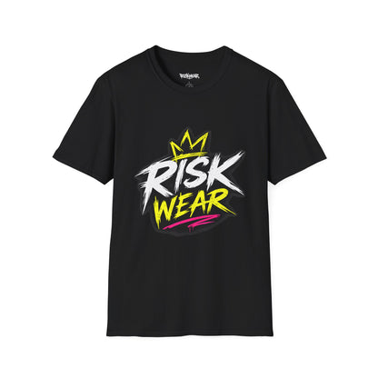 RiskWear T‑Shirt — Bold Graffiti Crown Streetwear Tee